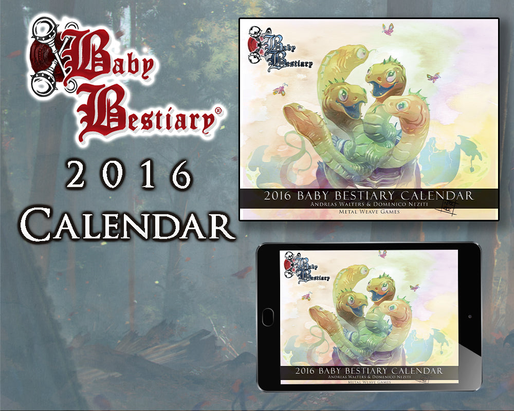 Baby Bestiary Calendar (2019, 2018, 2017, 2016, 2015) - Digital Edition