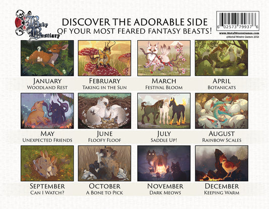 2021: Baby Bestiary Calendar - Digital Edition